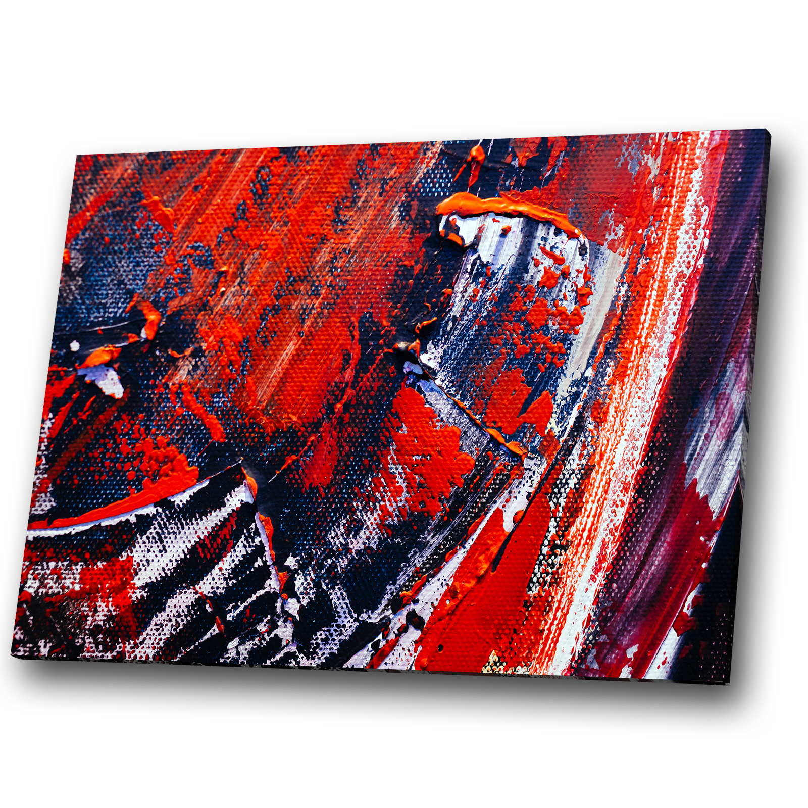 AB1019 Orange Red Modern Retro Abstract Canvas Wall Art Large Picture Prints