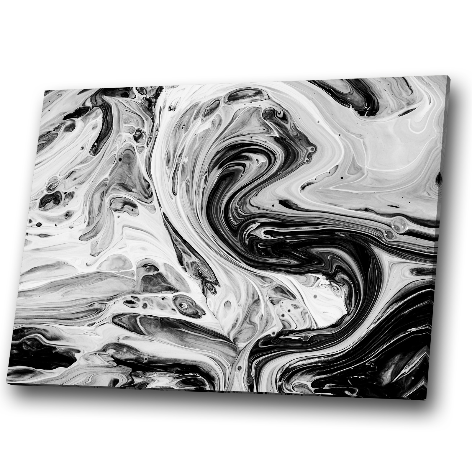 AB1098 Black white Chic Modern Abstract Canvas Wall Art Large Picture Prints 